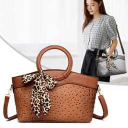image-Fashion Stone Pattern Ring Shoulder Women's Handbag