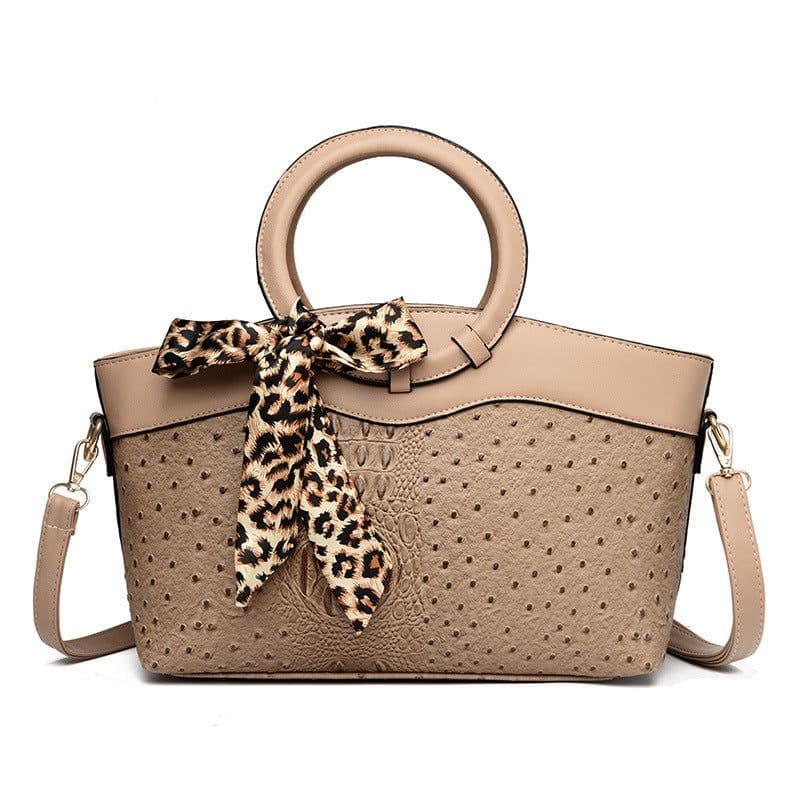 image-Fashion Stone Pattern Ring Shoulder Women's Handbag