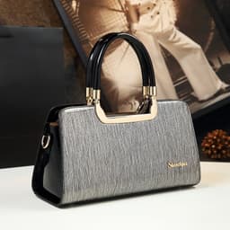 image-Cowhide Women's Patent Leather Handbag Crossbody Bag