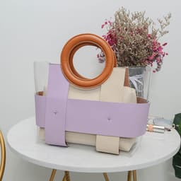 image-Color Matching Round Wrist Women's Bag