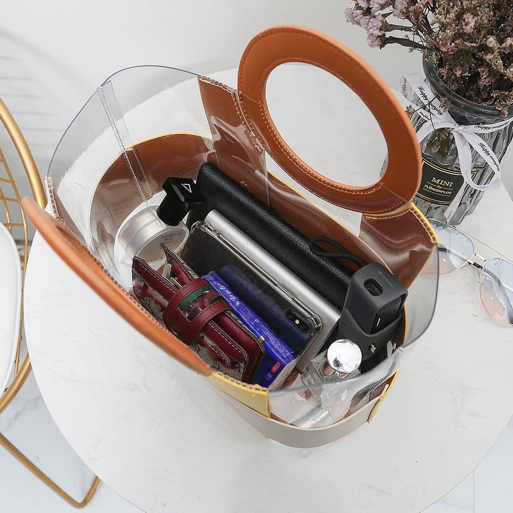 image-Color Matching Round Wrist Women's Bag