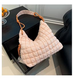 image-Lightweight Down Pleated One-shoulder Cloud Bag