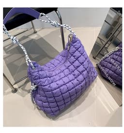 image-Lightweight Down Pleated One-shoulder Cloud Bag