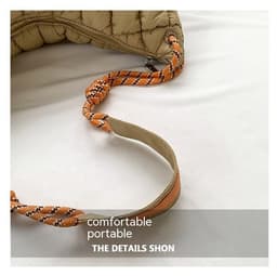 image-Lightweight Down Pleated One-shoulder Cloud Bag