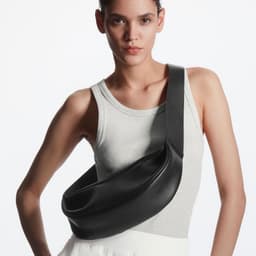 image-Wide Shoulder Strap Soft Pu Dumpling Bag Women