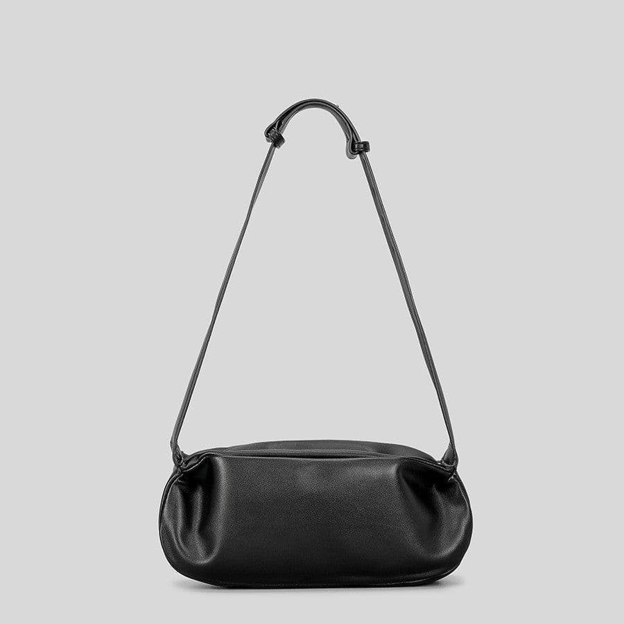image-Wide Shoulder Strap Soft Pu Dumpling Bag Women