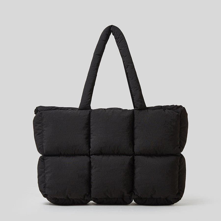 image-Soft Down Handbag Woman Cotton Dress Bags Filled With Cotton