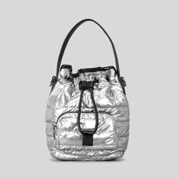image-Retro Down Cotton Women's Bucket Bag Niche Nylon