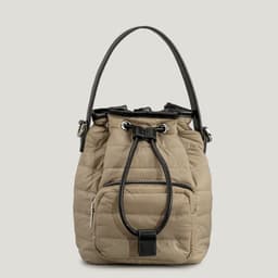 image-Retro Down Cotton Women's Bucket Bag Niche Nylon