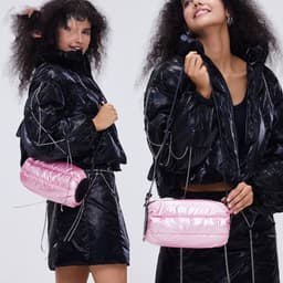 image-Space Down Cotton Jacket Cylinder Bag Is Fashionable And Minimalist