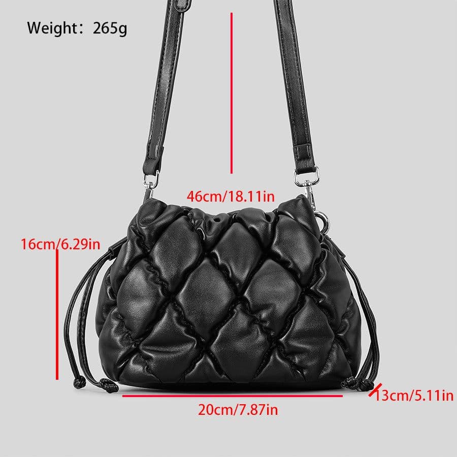 image-Women's PU Rhombus Stitching Handbag