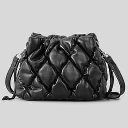 image-Women's PU Rhombus Stitching Handbag