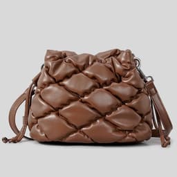 image-Women's PU Rhombus Stitching Handbag