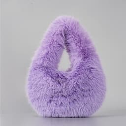 image-European And American Simple Imitation Fur Plush Tote Women
