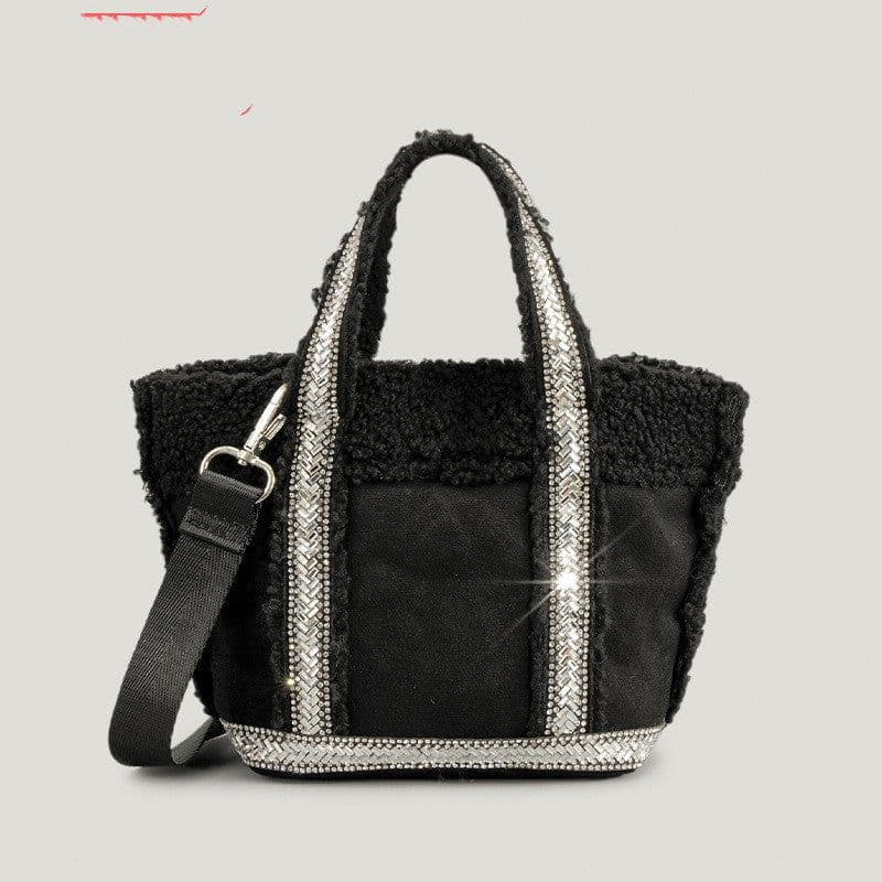 image-Autumn And Winter Woolen Bucket Bag Female Special-interest Design