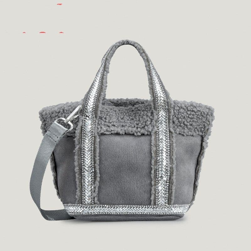 image-Autumn And Winter Woolen Bucket Bag Female Special-interest Design