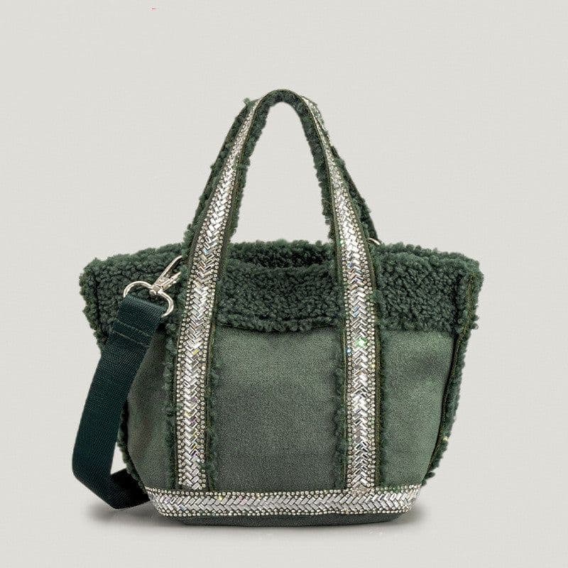 image-Autumn And Winter Woolen Bucket Bag Female Special-interest Design