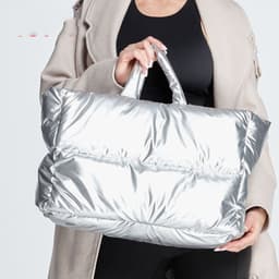 image-Down Cotton-padded Coat Tote Bag Women's Fashion Simple