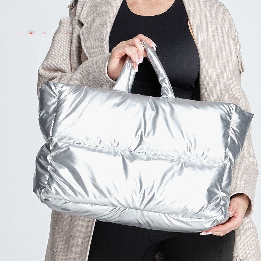 image-Down Cotton-padded Coat Tote Bag Women's Fashion Simple
