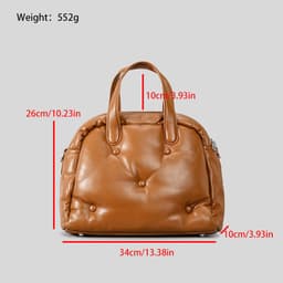 image-Simple And Soft Space Cotton Portable Tote Bag For Women
