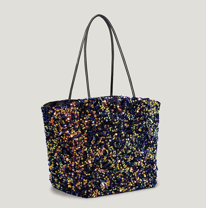 image-Autumn And Winter Super Flash Sequin Tote Bag Female Bling Sequins