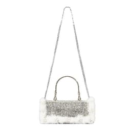 image-Ostrich Fur Pearl Rhinestone Bag Women's New