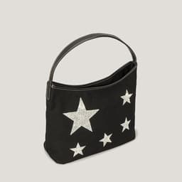 image-Retro Five-pointed Star Rhinestone Tote Bag For Women