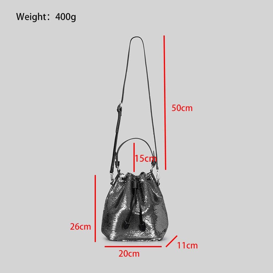 image-Bling Sequin Bucket Bag Women's Retro Elegant Sequins