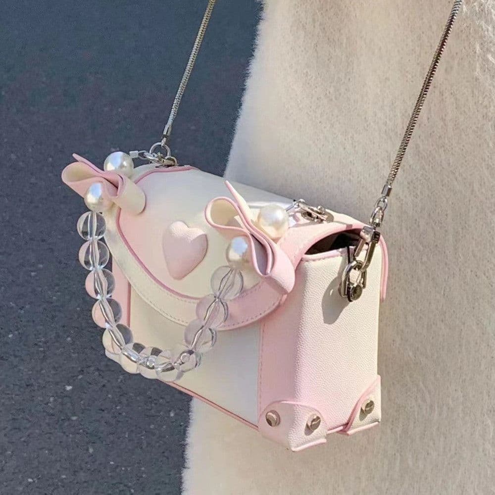 image-Fashion Pearl Shoulder Crossbody Handbag
