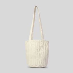 image-Women's Fashion Simple Vertical Stripes Pleated Bucket Bag