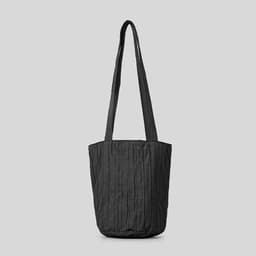 image-Women's Fashion Simple Vertical Stripes Pleated Bucket Bag