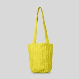 image-Women's Fashion Simple Vertical Stripes Pleated Bucket Bag