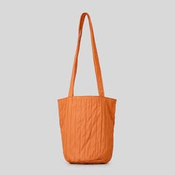image-Women's Fashion Simple Vertical Stripes Pleated Bucket Bag