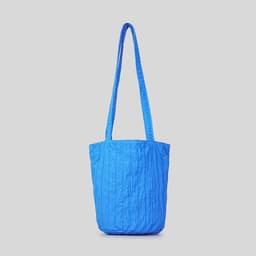 image-Women's Fashion Simple Vertical Stripes Pleated Bucket Bag