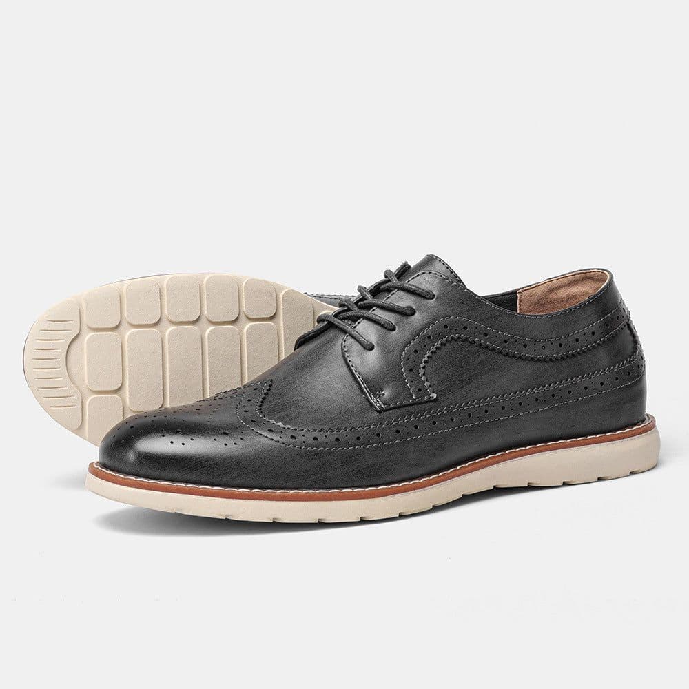 image-Men's Ultra-light Brogue Casual Retro Spring And Summer Comfortable Leather Sneakers