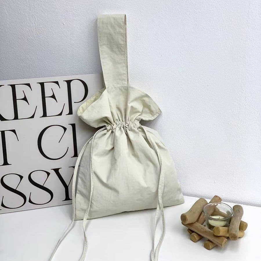 image-Women's Fashion Casual Simple Nylon Cloth Bucket Bag