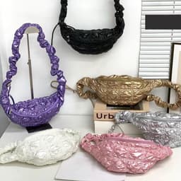 image-Women's Fashion Casual Cloud Pleated Shoulder Messenger Bag