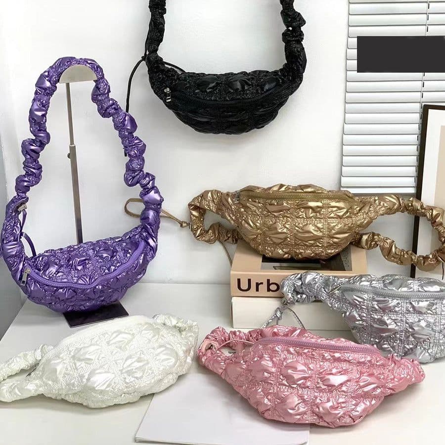 image-Women's Fashion Casual Cloud Pleated Shoulder Messenger Bag