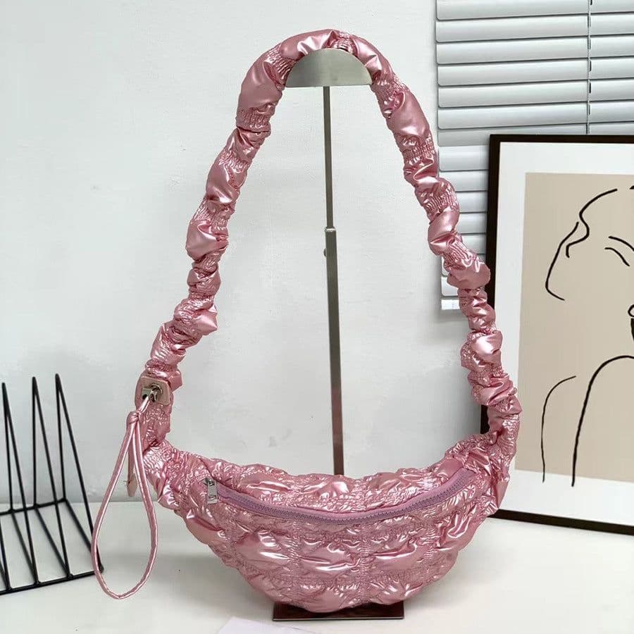 image-Women's Fashion Casual Cloud Pleated Shoulder Messenger Bag