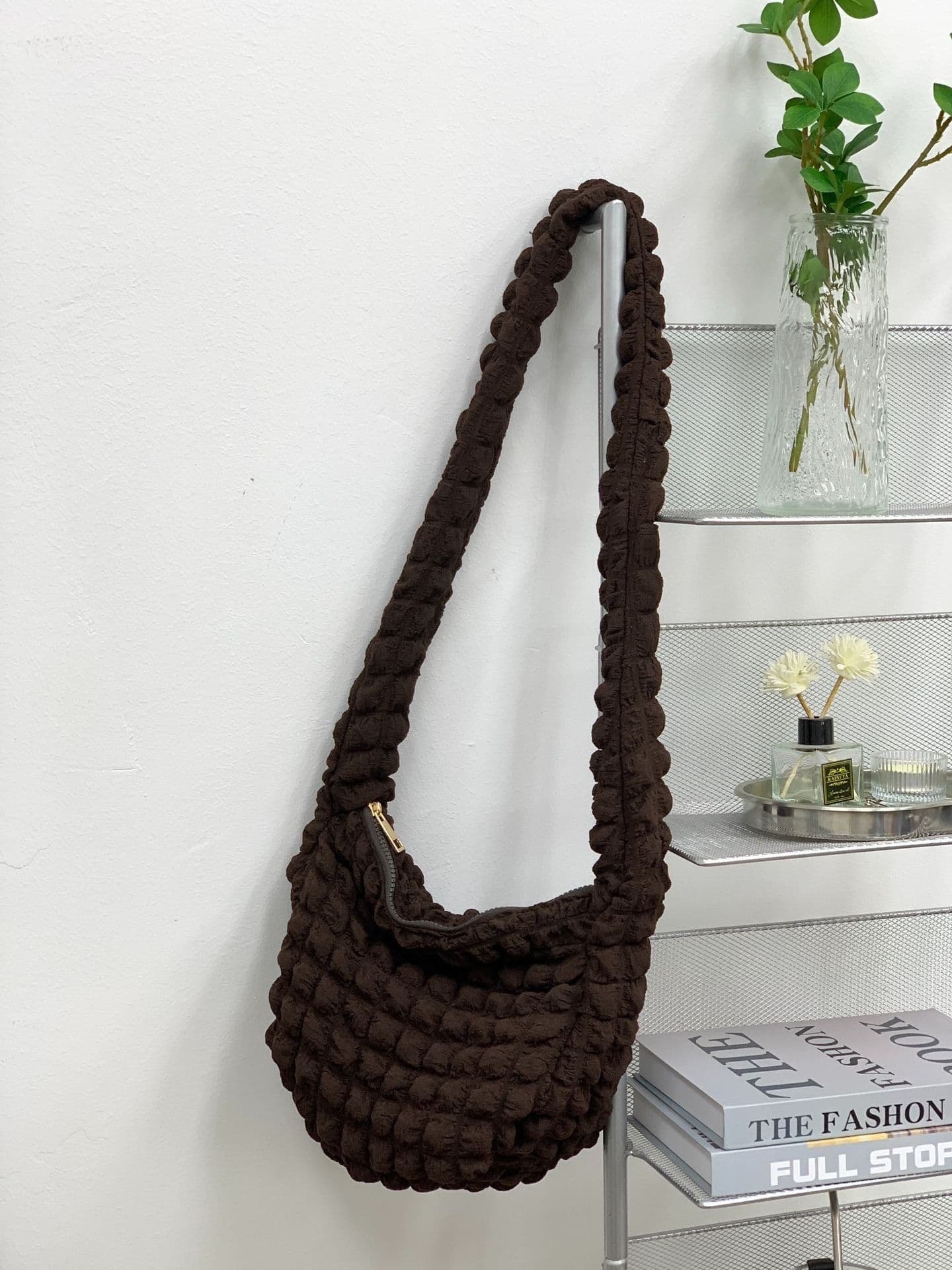 image-Women's Fashion Casual Rhombus Pleated Crossbody Bag