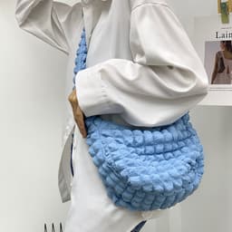 image-Women's Fashion Casual Rhombus Pleated Crossbody Bag