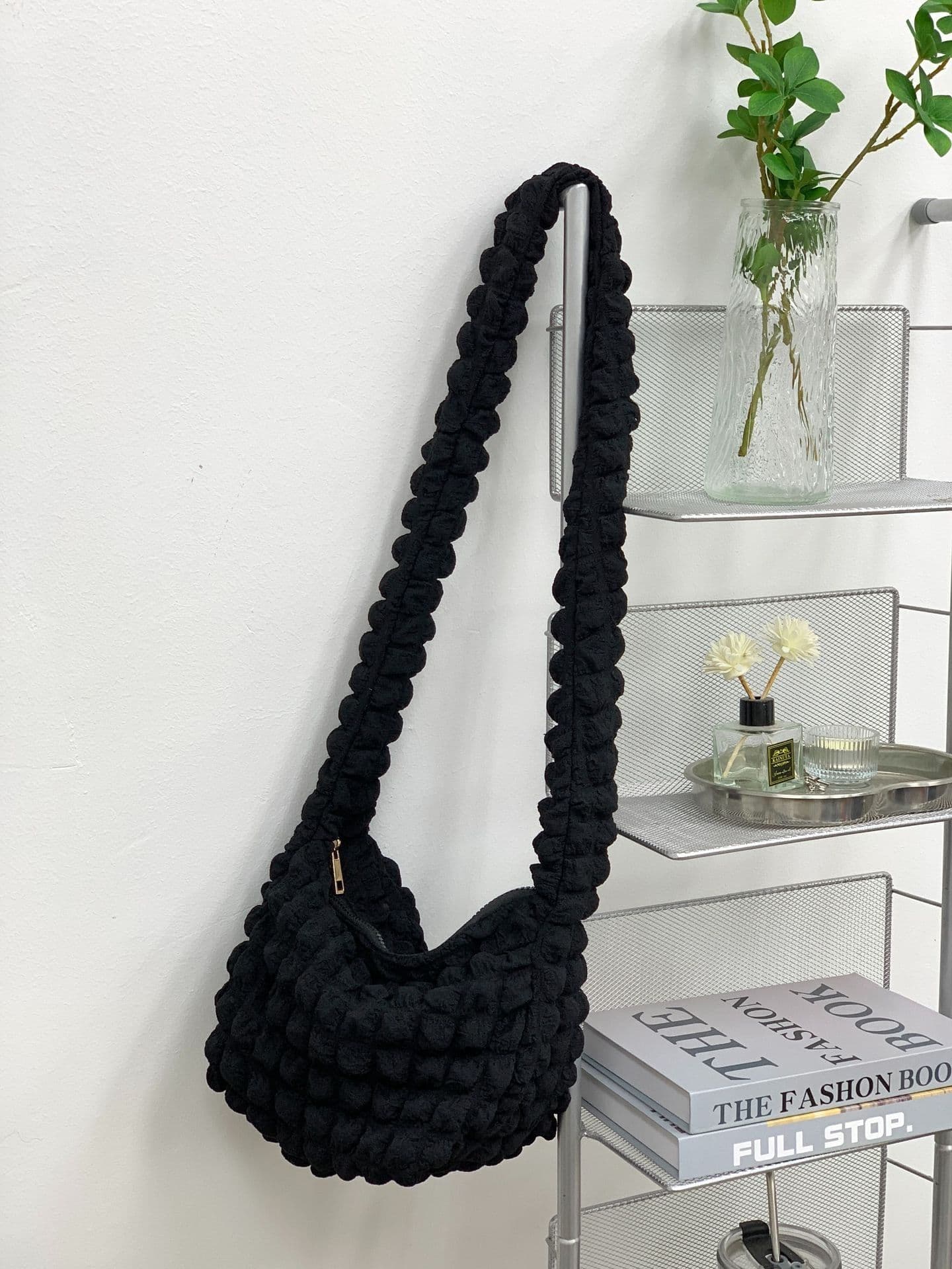 image-Women's Fashion Casual Rhombus Pleated Crossbody Bag