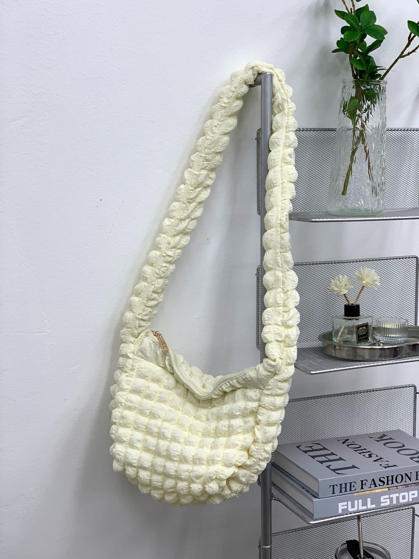 image-Women's Fashion Casual Rhombus Pleated Crossbody Bag
