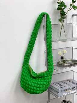 image-Women's Fashion Casual Rhombus Pleated Crossbody Bag