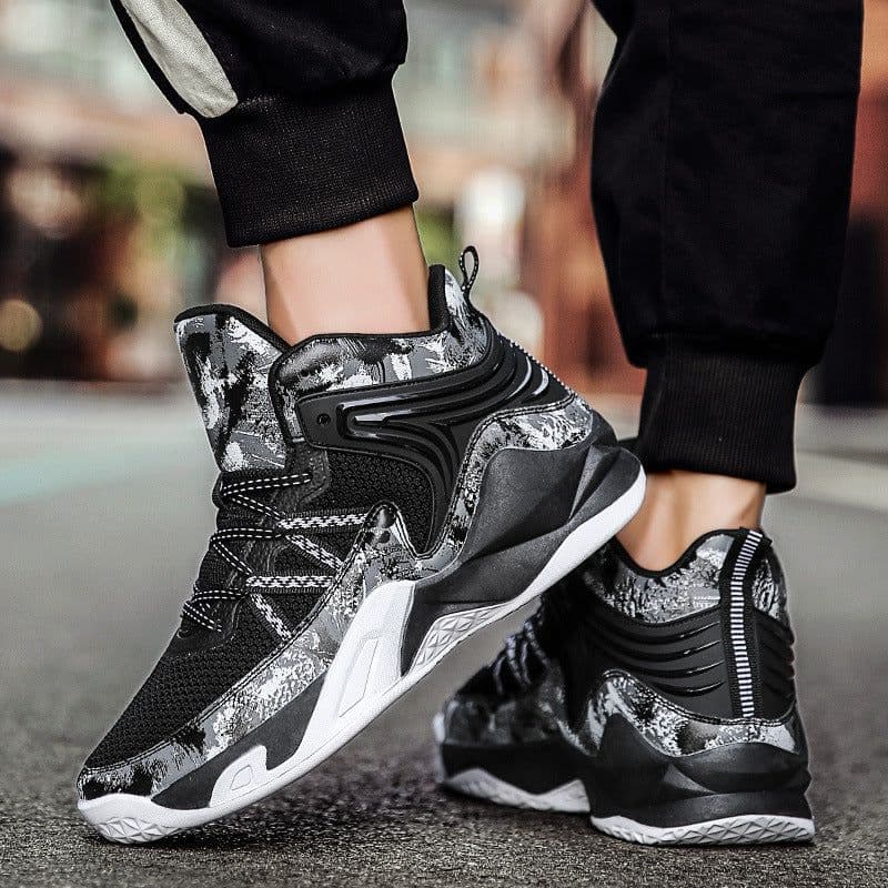 image-Men's Outdoor Casual Mesh Breathable Mid-top Platform Casual Shoes
