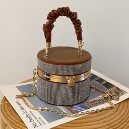 image-Women's Fashion All-matching Rhinestone Fashion Bucket Bag