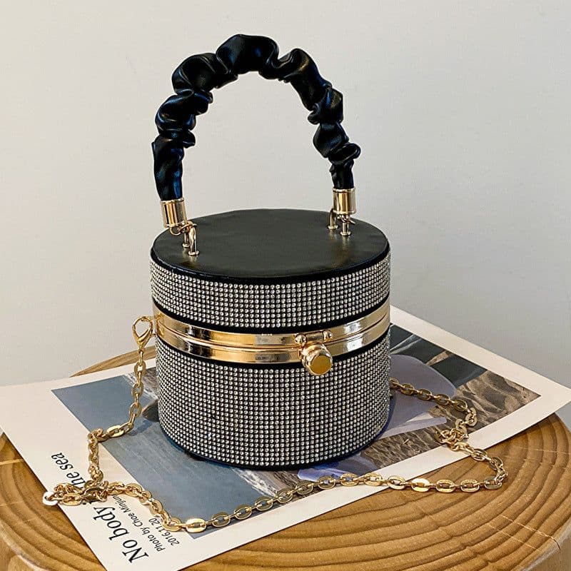 image-Women's Fashion All-matching Rhinestone Fashion Bucket Bag