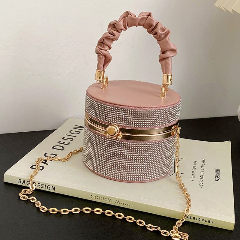 image-Women's Fashion All-matching Rhinestone Fashion Bucket Bag
