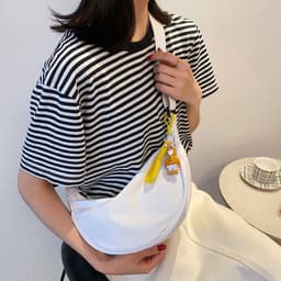 image-Nylon Women's Saddle All-matching Crossbody Dumpling Bag