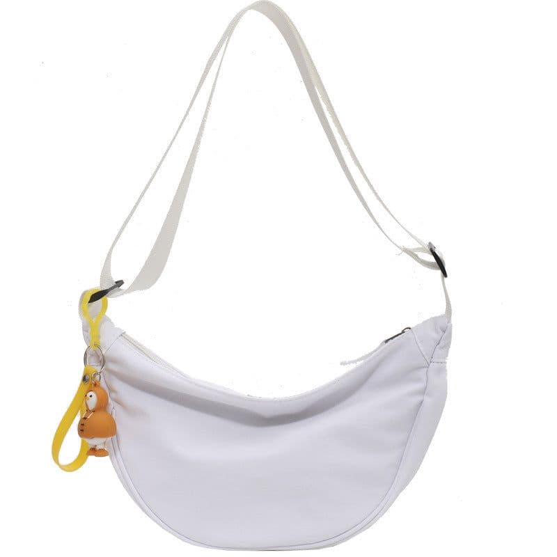 image-Nylon Women's Saddle All-matching Crossbody Dumpling Bag